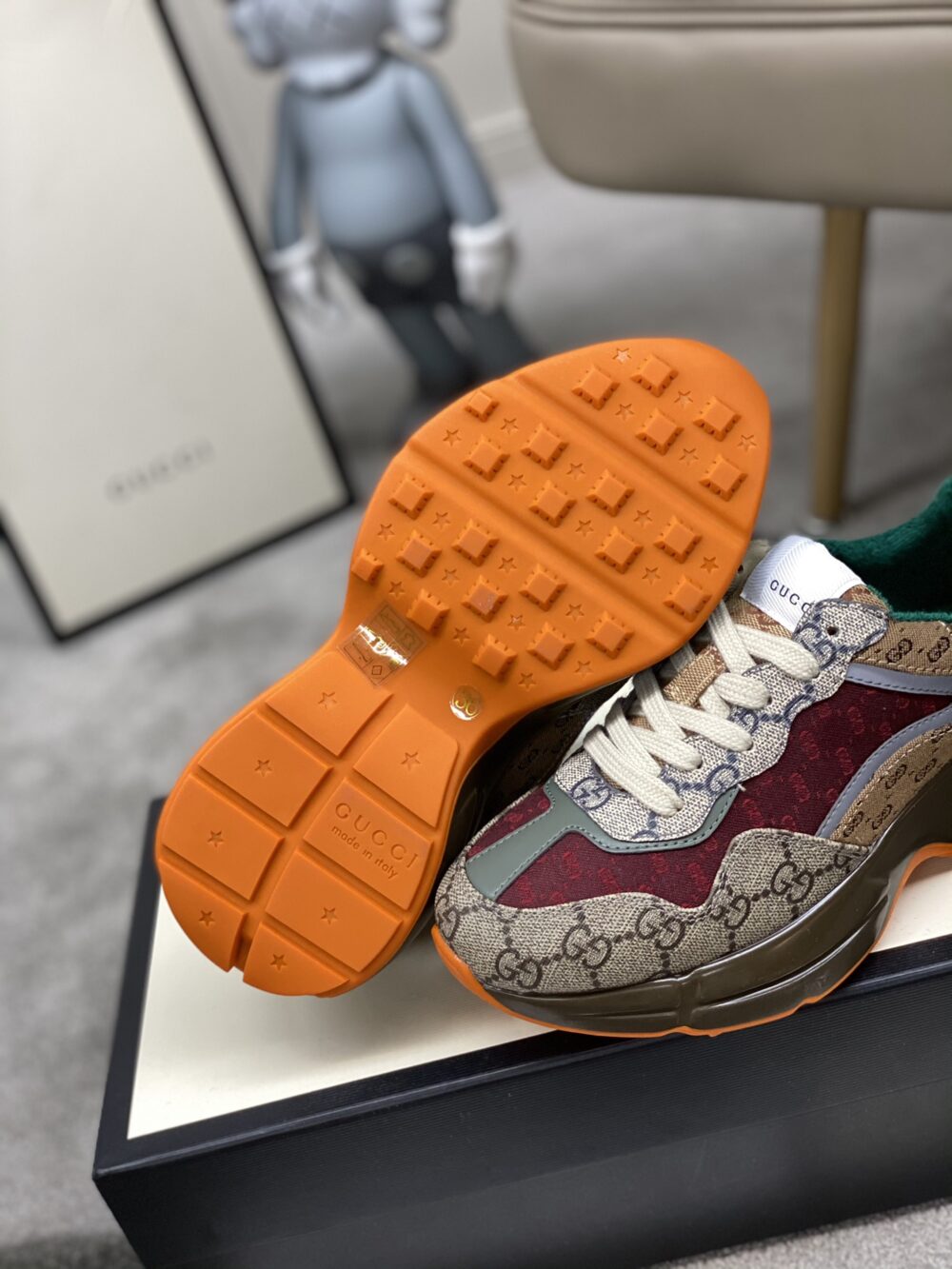 GUCCI WOMEN'S GG RHYTON SNEAKER ‎619891 99WG0 6060 - Image 5