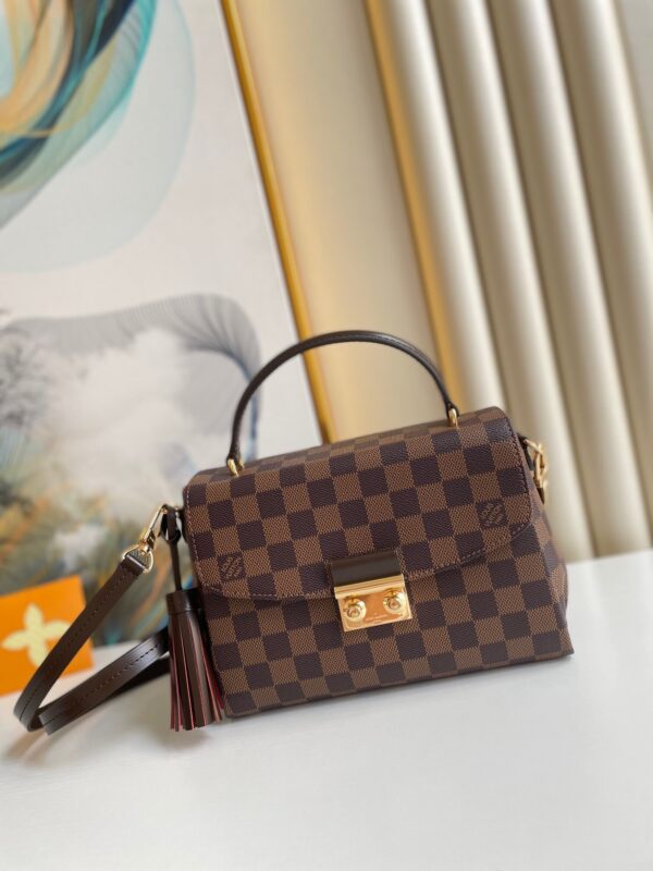 LOUIS VUITTON DAMIER EBENE CROISETTE 25CM N53000 - Image 5