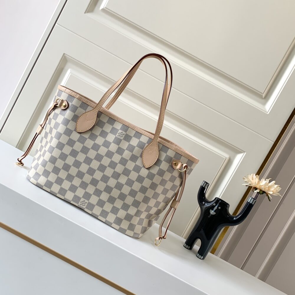 LOUIS VUITTON NEVERFULL MM DAMIER AZUR CANVAS BEIGE 29CM N40604 - Image 6