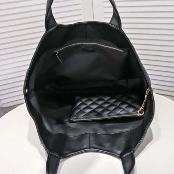 SAINT LAURENT ICARE MAXI SHOPPING BAG IN QUILTED BLACK 58CM 698651AAANG1000 - Image 6