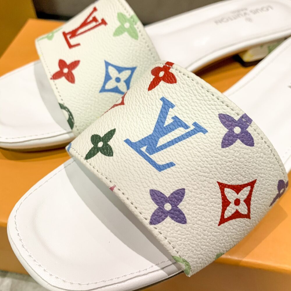 LOUIS VUITTON LOCK IT FLAT MULE MONOGRAM MULTICOLOR - Image 7