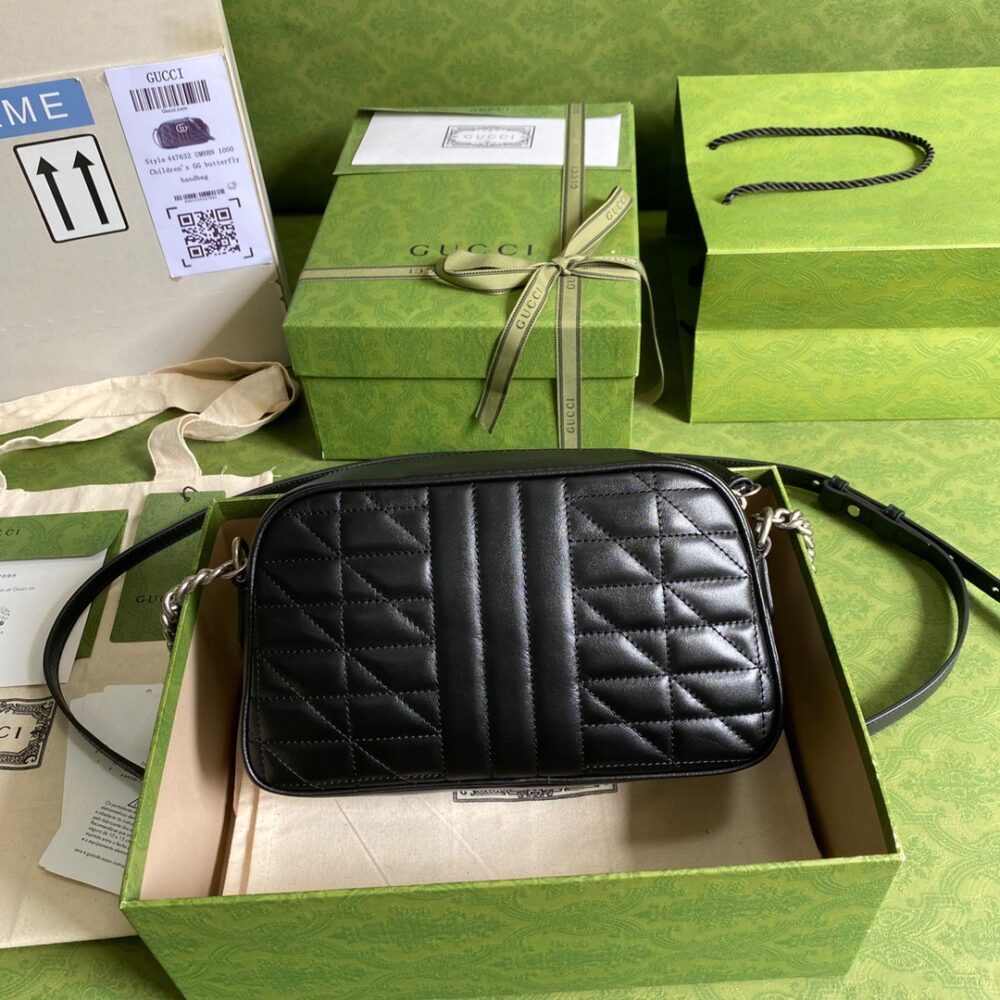 GUCCI GG MARMONT SMALL SHOULDER BAG BLACK 24CM 447632 UM8BN 1000 - Image 4