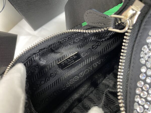 PRADA RE-EDITION 2005 SATIN BAG WITH CRYSTALS 1BH2042AWLF0T7OVV9L - Image 2