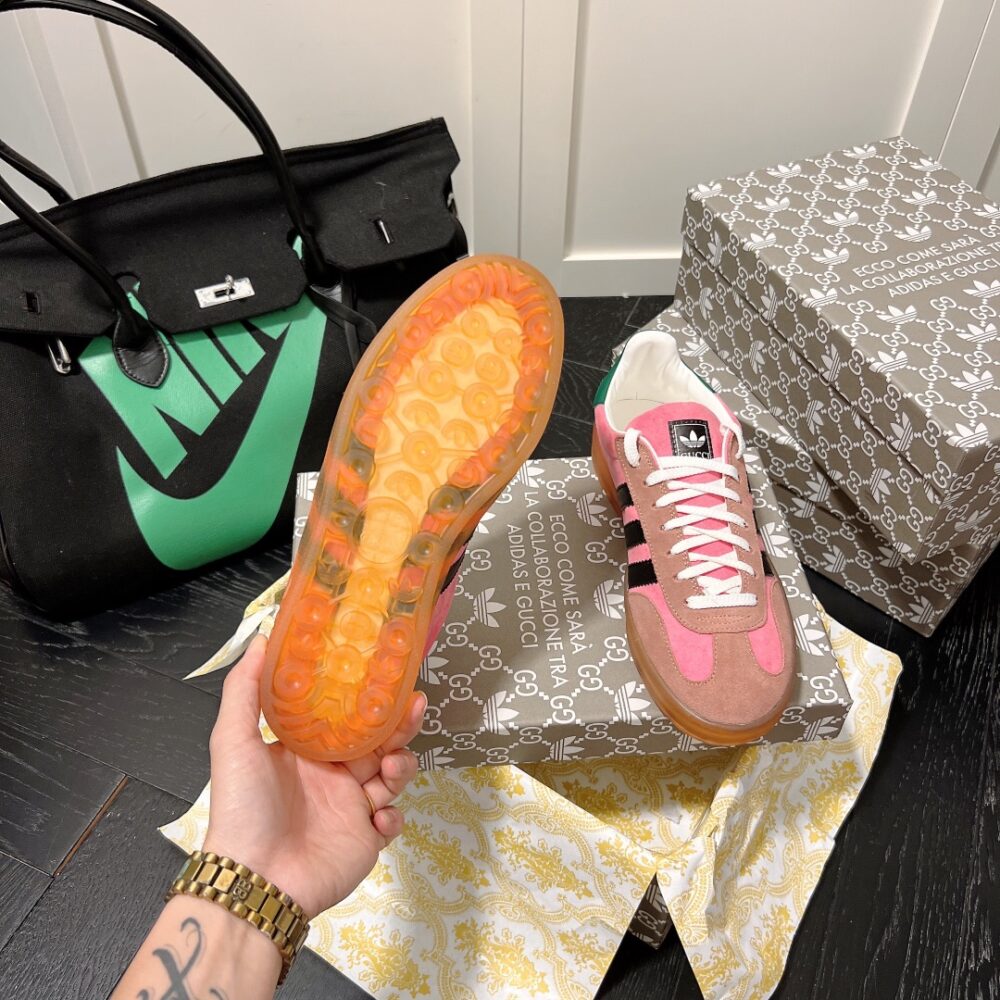 GUCCI x ADIDAS GAZELLE SNEAKER IN PINK 707848 9STU0 5960 - Image 7