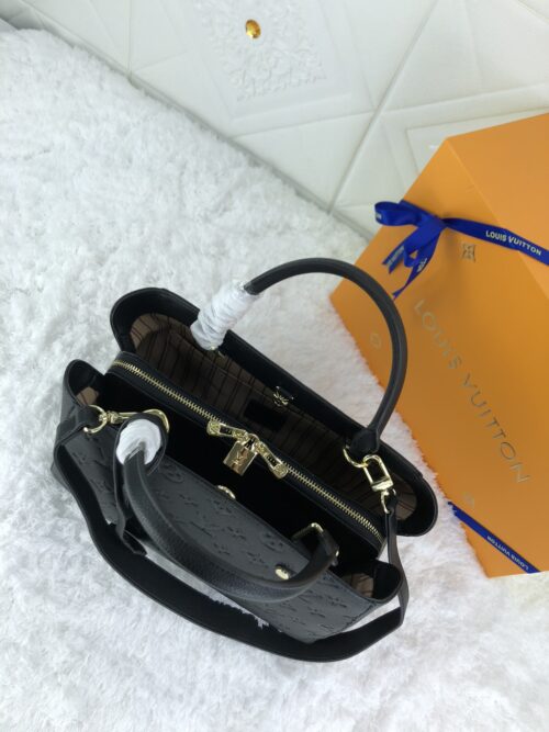 Alternative view of Louis Vuitton Montaigne MM Monogram Empreinte Leather Black 33Cm M41048