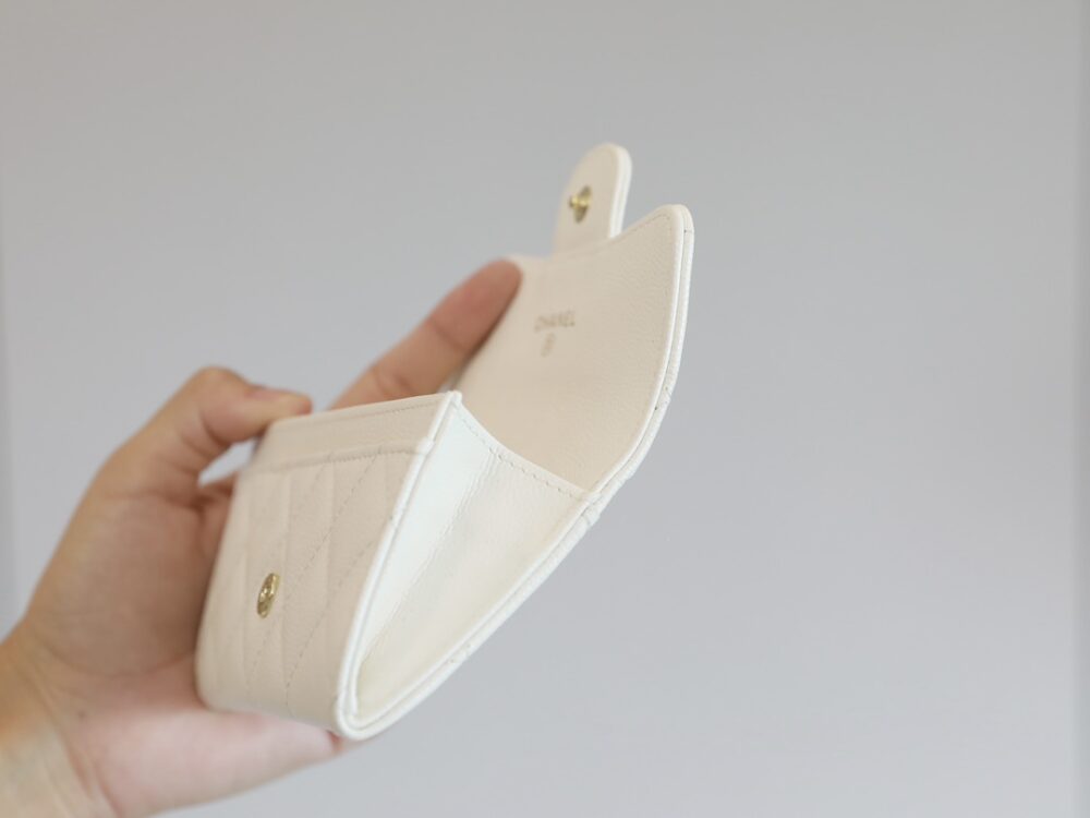 CHANEL CLASSIC CARD HOLDER WALLET WHITE 10CM AP0214 B10583 10601 - Image 6