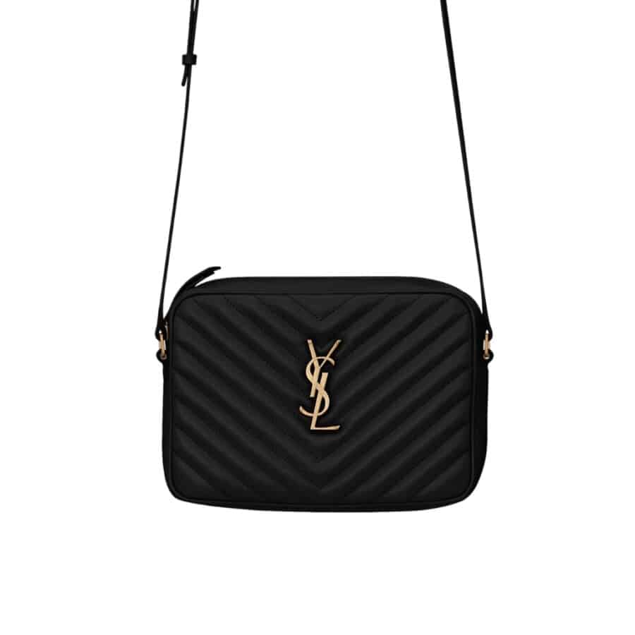Saint Laurent Lou Camera Bag In Quilted Leather Black Gold Hardware 23Cm 761554DV7071000