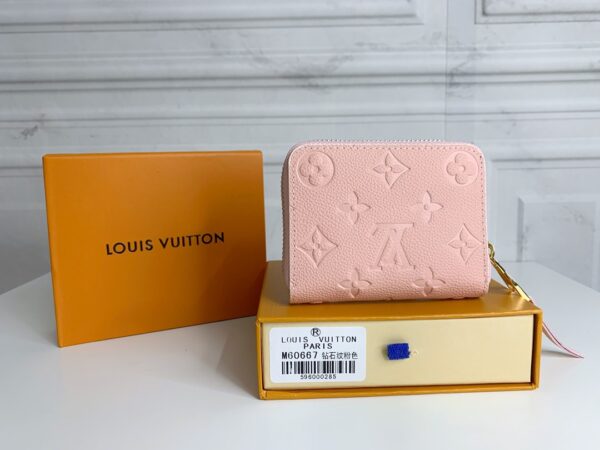 LOUIS VUITTON ZIPPY COIN PURSE MONOGRAM EMPREINTE LIGHT PINK 11CM M60067 - Image 5