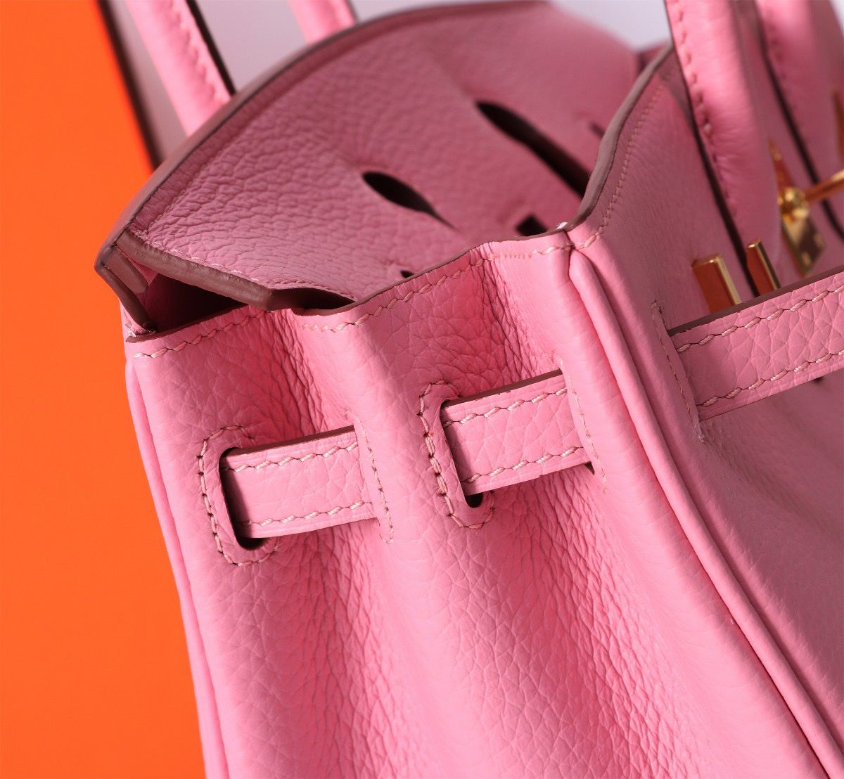 Hermes Birkin 30 Togo Leather Gold Hardware Light Pink 30Cm - Image 4