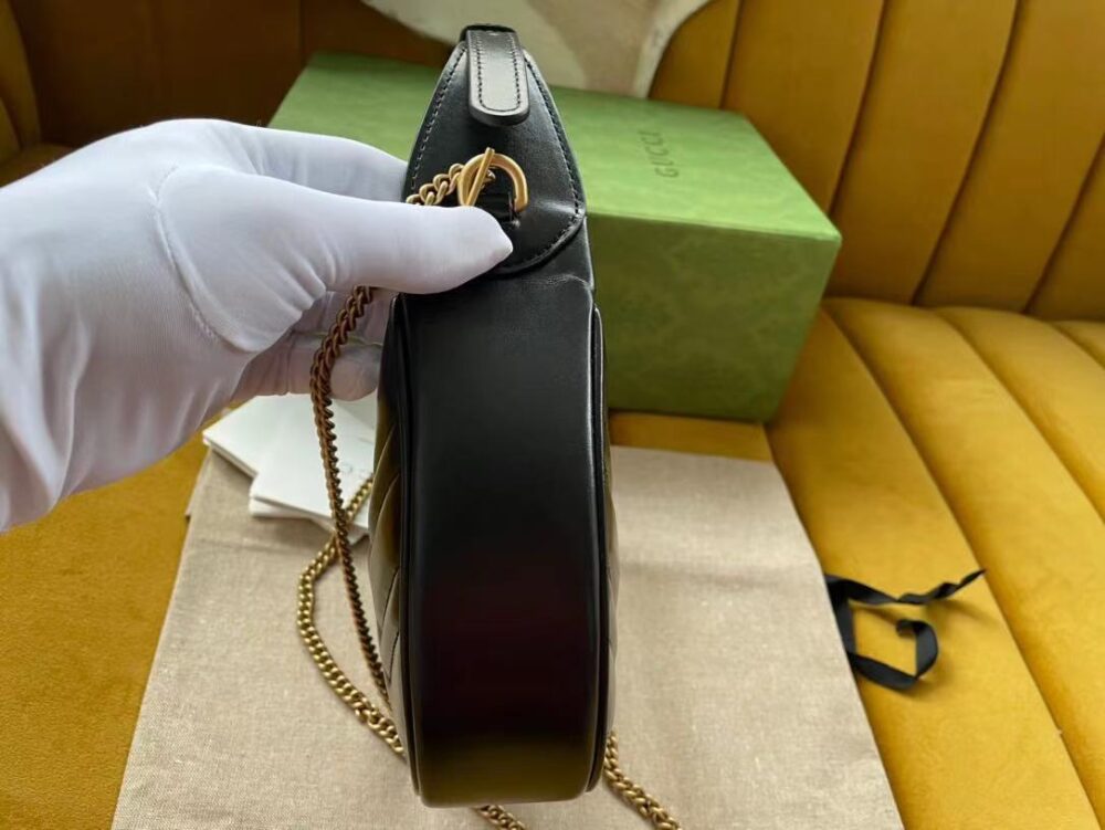 GUCCI Marmont half moon shaped mini bag 699514 DTDHT 1000 - Image 3