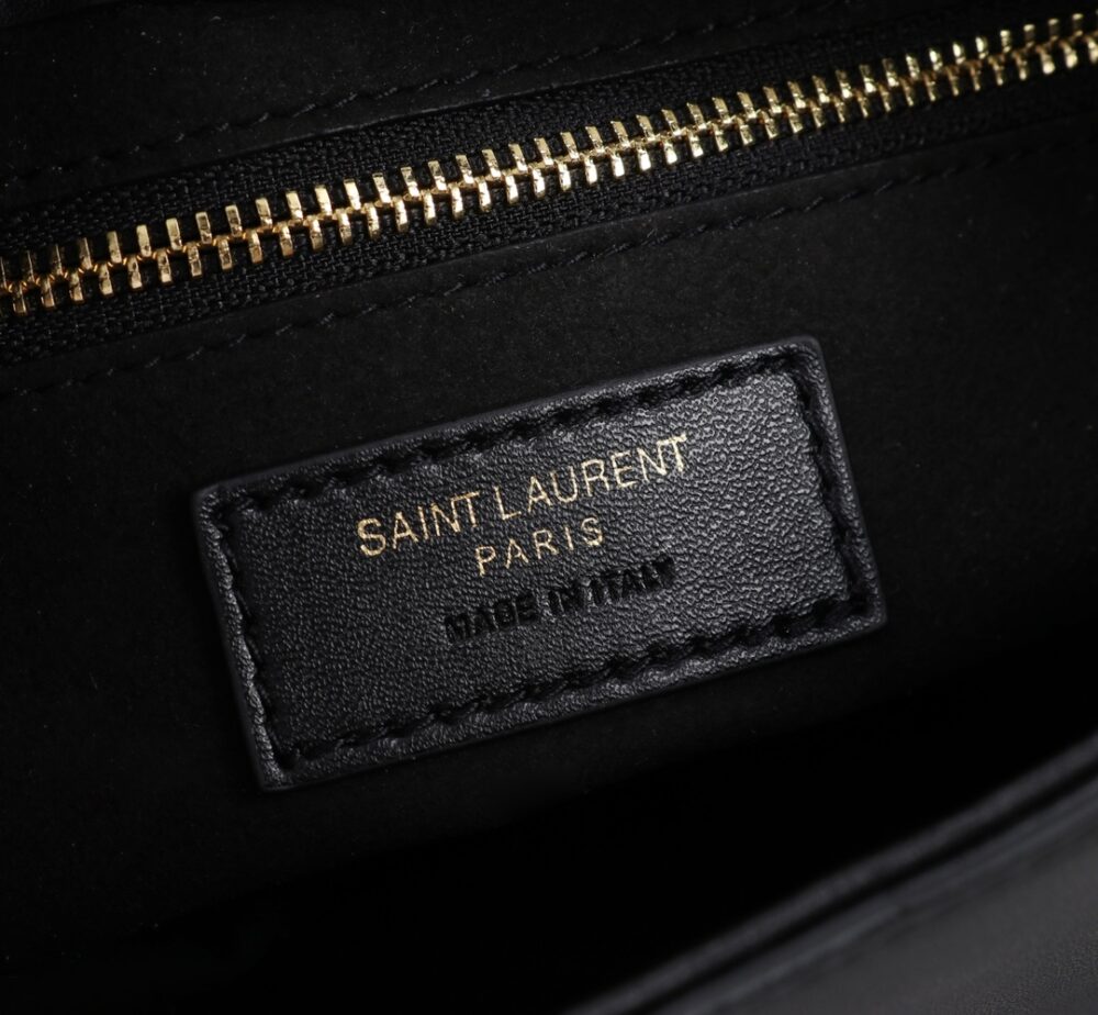 SAINT LAURENT LE 5 À 7 HOBO BAG IN SMOOTH LEATHER BLACK GOLD 23CM 6572282R20W1000 - Image 5