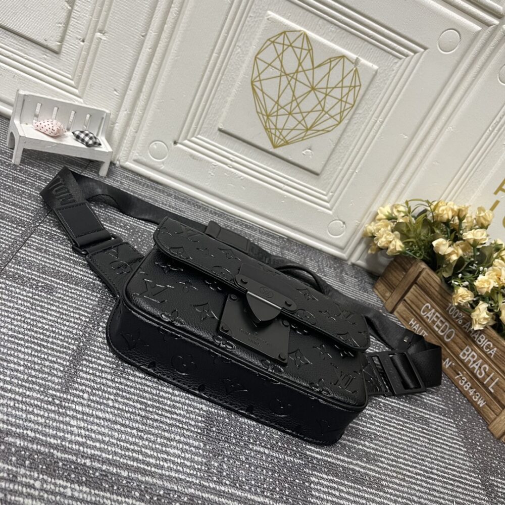 LOUIS VUITTON S LOCK SLING MONOGRAM BLACK BAG 21CM M58487 - Image 3