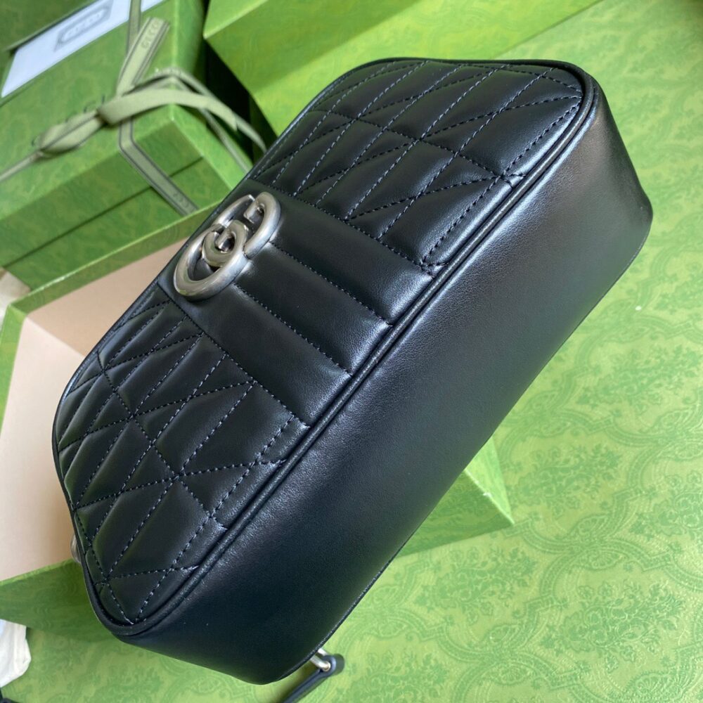 GUCCI GG MARMONT SMALL SHOULDER BAG BLACK 24CM 447632 UM8BN 1000 - Image 5