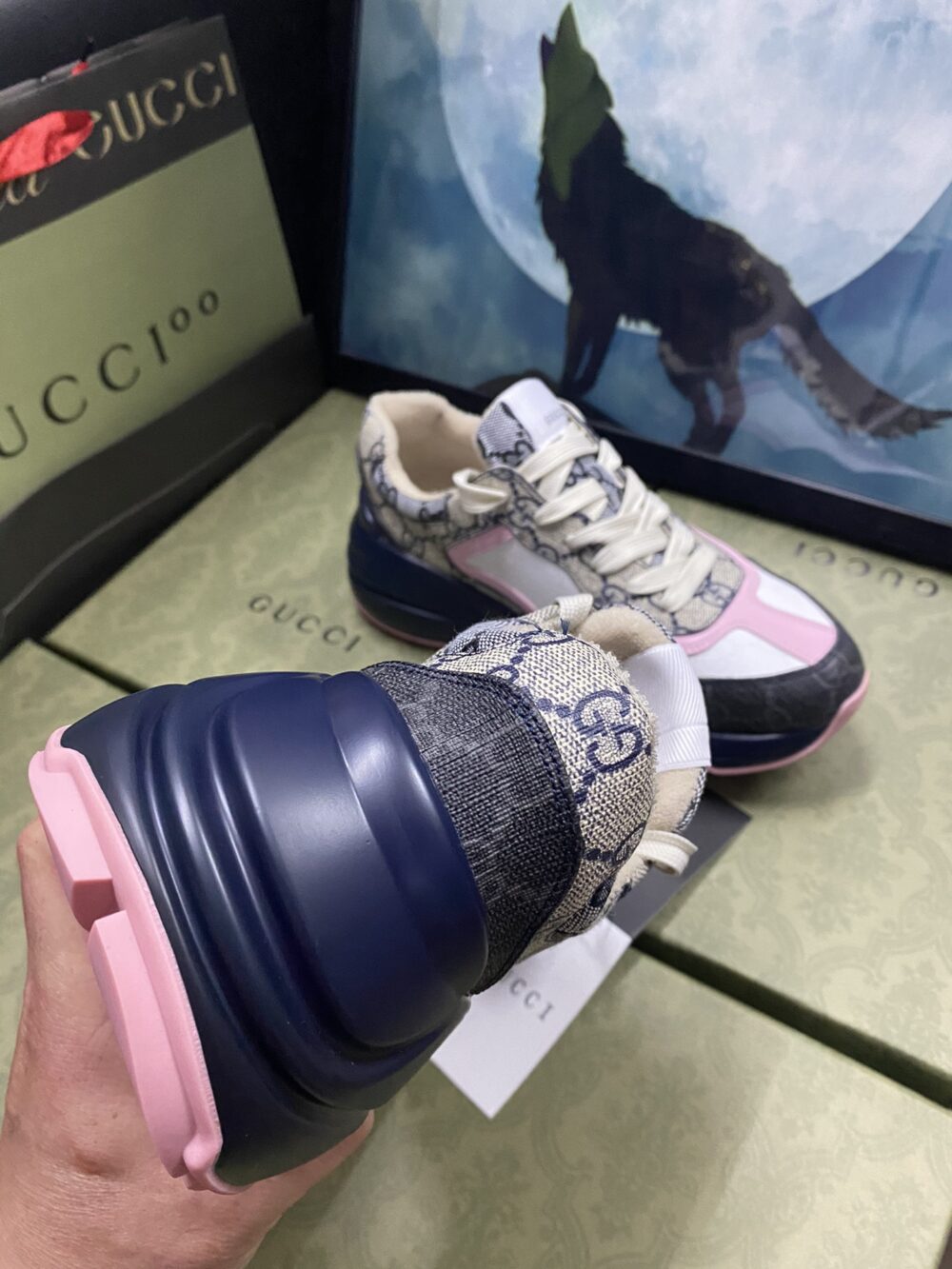 GUCCI WOMEN'S GG RHYTON SNEAKER 692902 UIQ30 1061 - Image 6