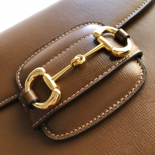 Alternative view of Gucci Horsebit 1955 Medium Shoulder Bag Brown Leather 25Cm 602204 1DB0G 2361