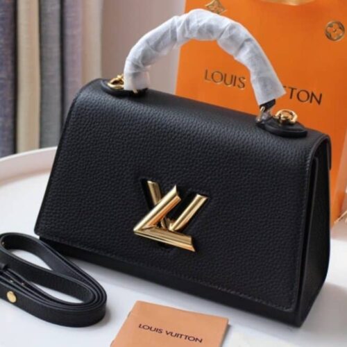 Alternative view of Louis Vuitton Twist PM Grained Leather Top Handle Bag Black 25Cm M57093