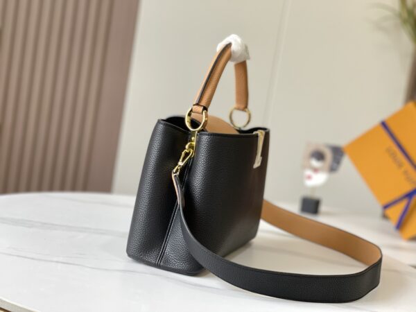 LOUIS VUITTON CAPUCINES BB BLACK ARIZONA 27CM M59466 - Image 6