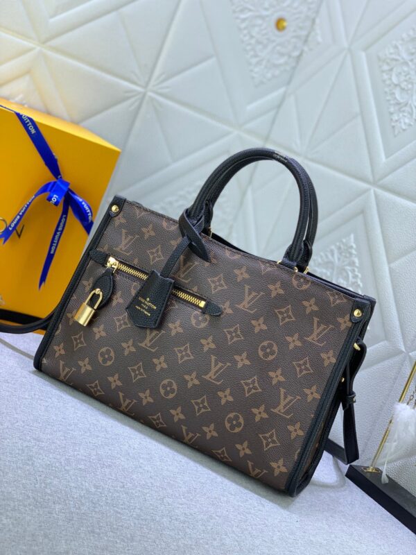 LOUIS VUITTON POPINCOURT MM TOTE BAG MONOGRAM CANVAS BLACK M43435 - Image 7