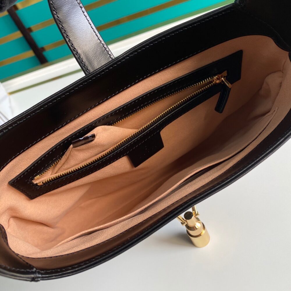 GUCCI JACKIE 1961 SMALL SHOULDER BAG BLACK 27CM 636709 10O0G 1000 - Image 5