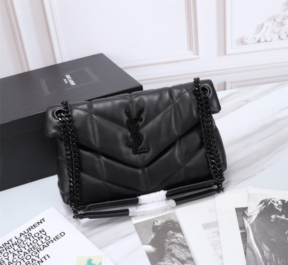 SAINT LAURENT PUFFER SMALL CHAIN BAG IN QUILTED BLACK NOIR 5774761EL081000 - Image 10