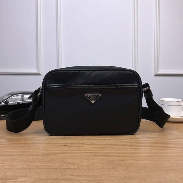 PRADA TRIANGLE LOGO RE-NYLON AND SAFFIANO LEATHER BLACK 2VH0482DMHF0002VOOO - Image 5