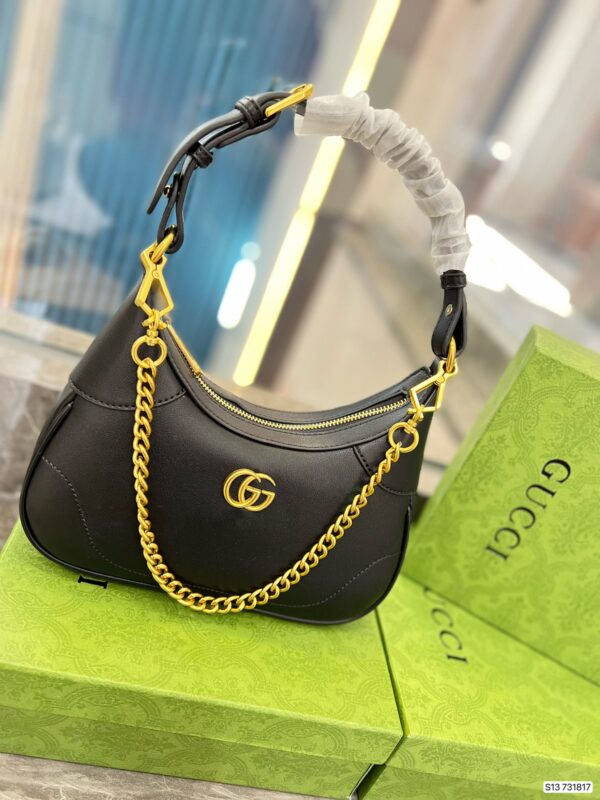 GUCCI APHRODITE SMALL SHOULDER BAG IN BLACK 731817 AAA9F 1000 - Image 2