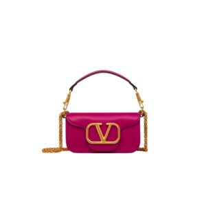 VALENTINO LOCÒ SMALL SHOULDER BAG IN ROSE VIOLET 1W2B0K53ZXLM24