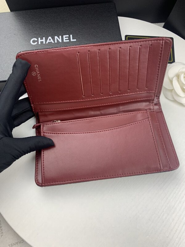 CHANEL BLACK CAVIAR LEATHER CLASSIC LONG FLAP WALLET 19.5CM - Image 6
