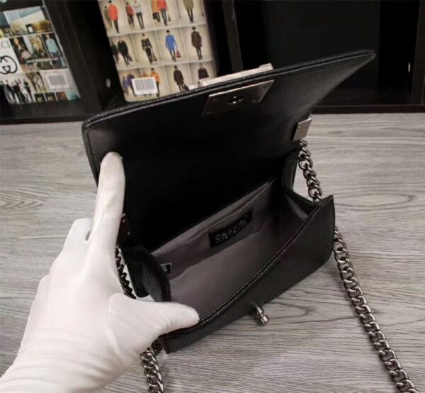 CHANEL BOY HANDBAG BLACK A67086 - Image 8
