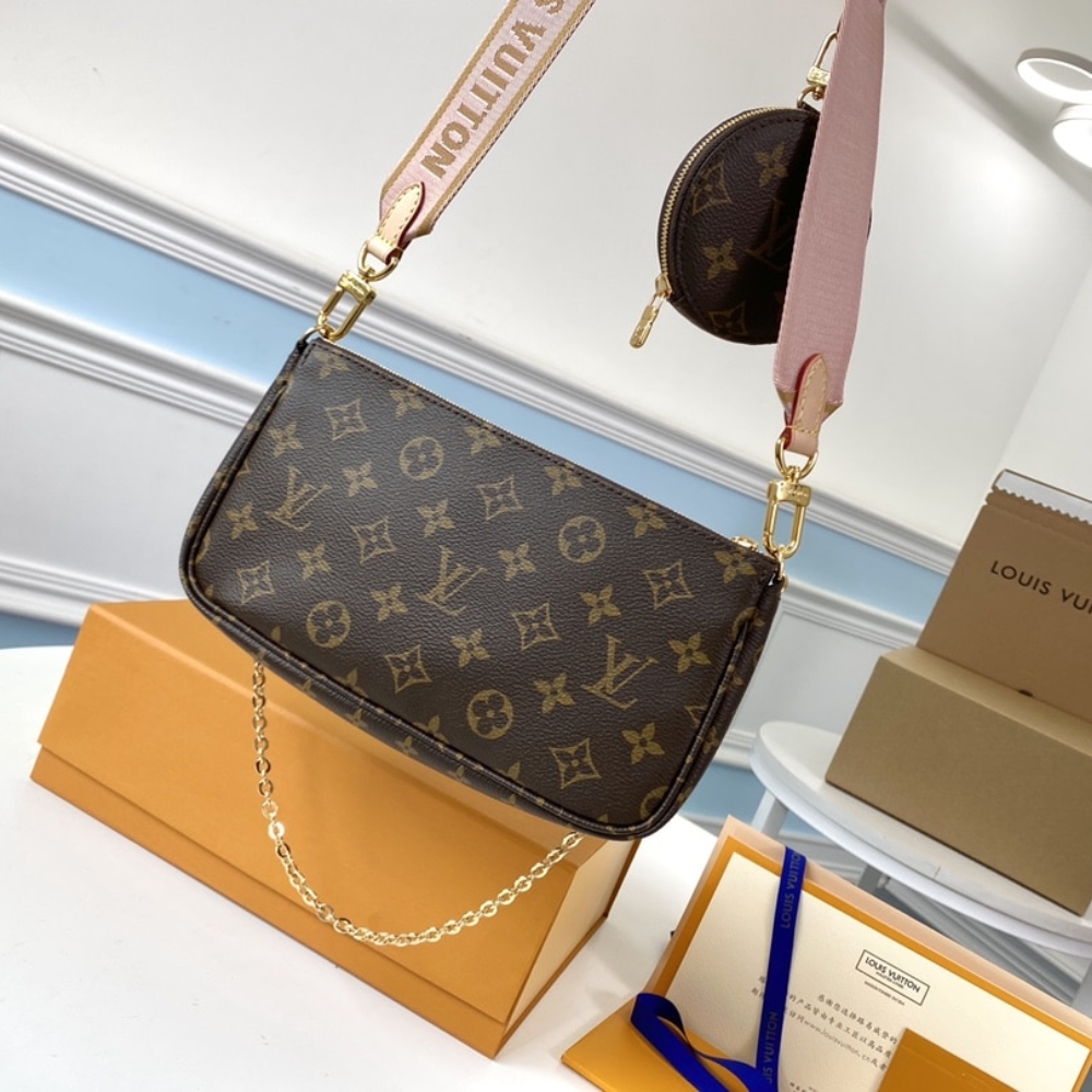 LOUIS VUITTON MULTI POCHETTE ACCESSOIRES ROSE CLAIR 24CM M44840 - Image 8