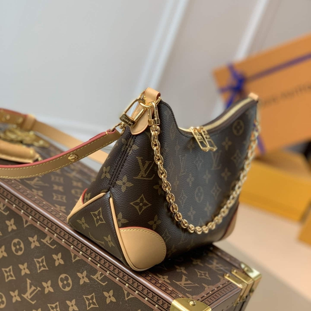 Louis Vuitton Boulogne PM Monogram Canvas Shoulder Bag Natural 29cm M45832 - Image 3