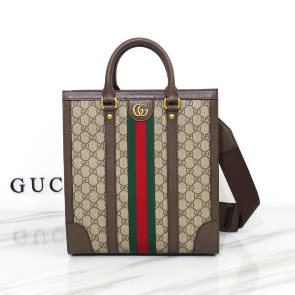 GUCCI OPHIDIA MEDIUM TOTE BAG IN BEIGE AND BROWN 724685 9C2ST 8746 - Image 10