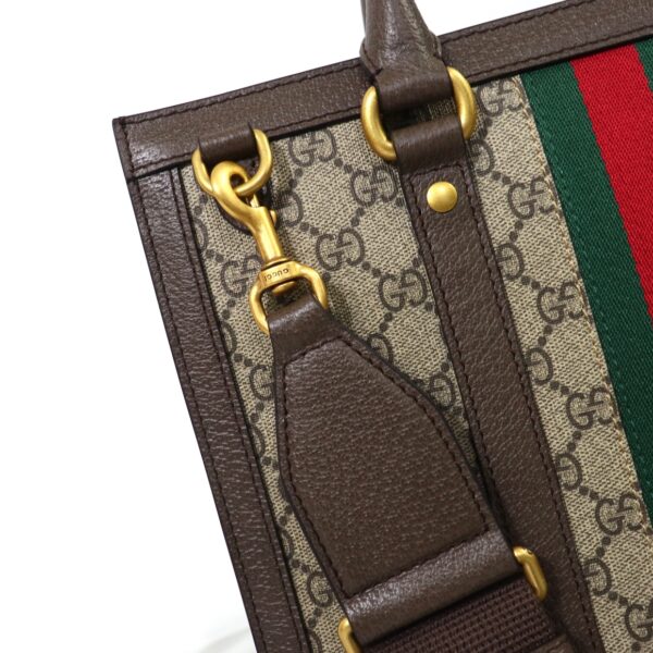 GUCCI OPHIDIA MEDIUM TOTE BAG IN BEIGE AND BROWN 724685 9C2ST 8746 - Image 6