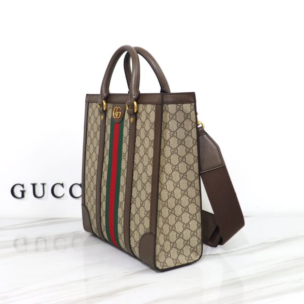 GUCCI OPHIDIA MEDIUM TOTE BAG IN BEIGE AND BROWN 724685 9C2ST 8746 - Image 9