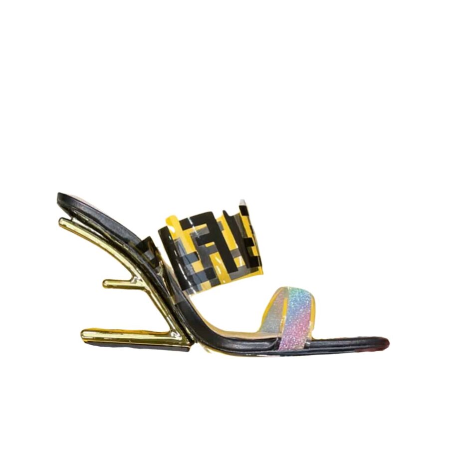 FENDI FIRST FF TRANSPARENT PLASTIC HANDLE BLACK