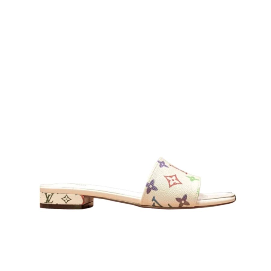 LOUIS VUITTON LOCK IT FLAT MULE MONOGRAM MULTICOLOR