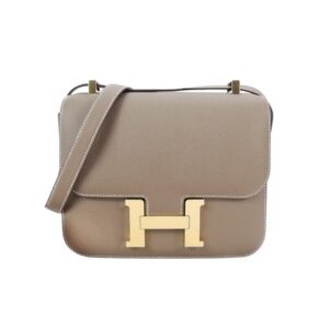 HERMES CONSTANCE EPSOM CK18 ETOUPE ROSE GOLD HARDWARE 18CM