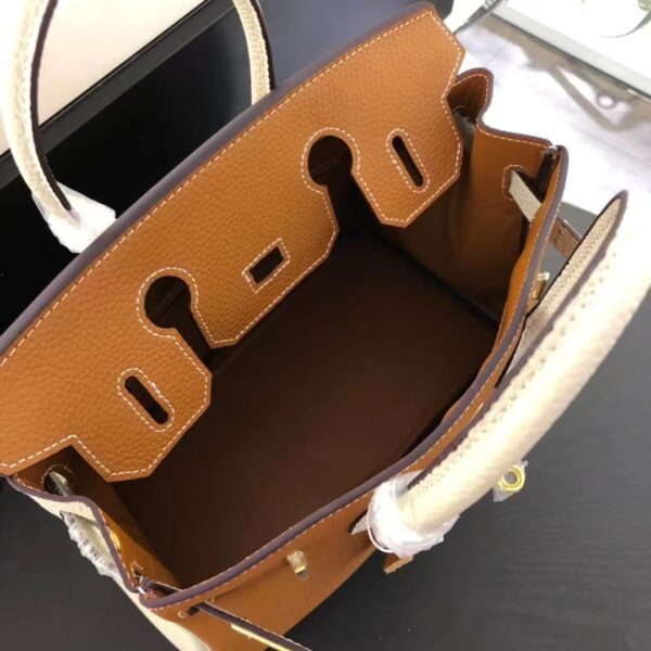 HERMES BIRKIN TOGO LEATHER GOLD HARDWARE BROWN 30CM - Image 2