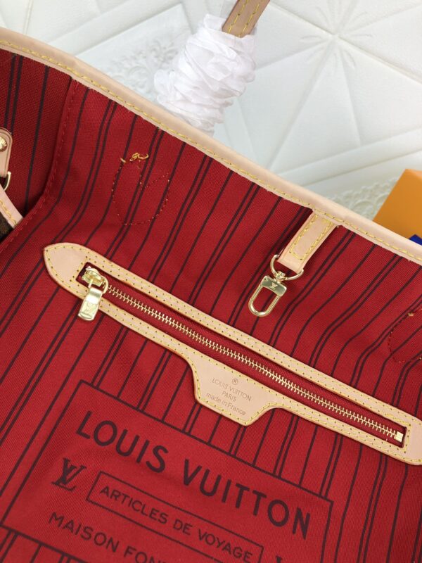 LOUIS VUITTON NEVERFULL BROWN AND RED MM 32CM M41178 - Image 8