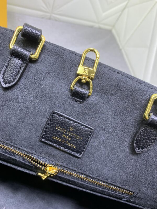 LOUIS VUITTON x YK ON THE GO MM WITH FLOWER MARQUETRY IN BLACK 35CM M46416 - Image 3