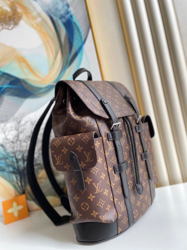 LOUIS VUITTON CHRISTOPHER BACKPACK MONOGRAM BROWN MACASSAR CANVAS 45CM M43735 - Image 3