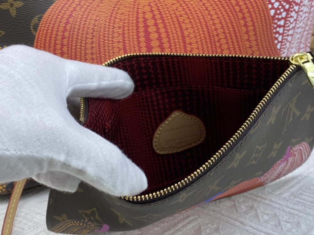 LOUIS VUITTON x YK MM NEVERFULL ORANGE YELLOW AND PINK 31CM CUSTOMS M46381 - Image 2