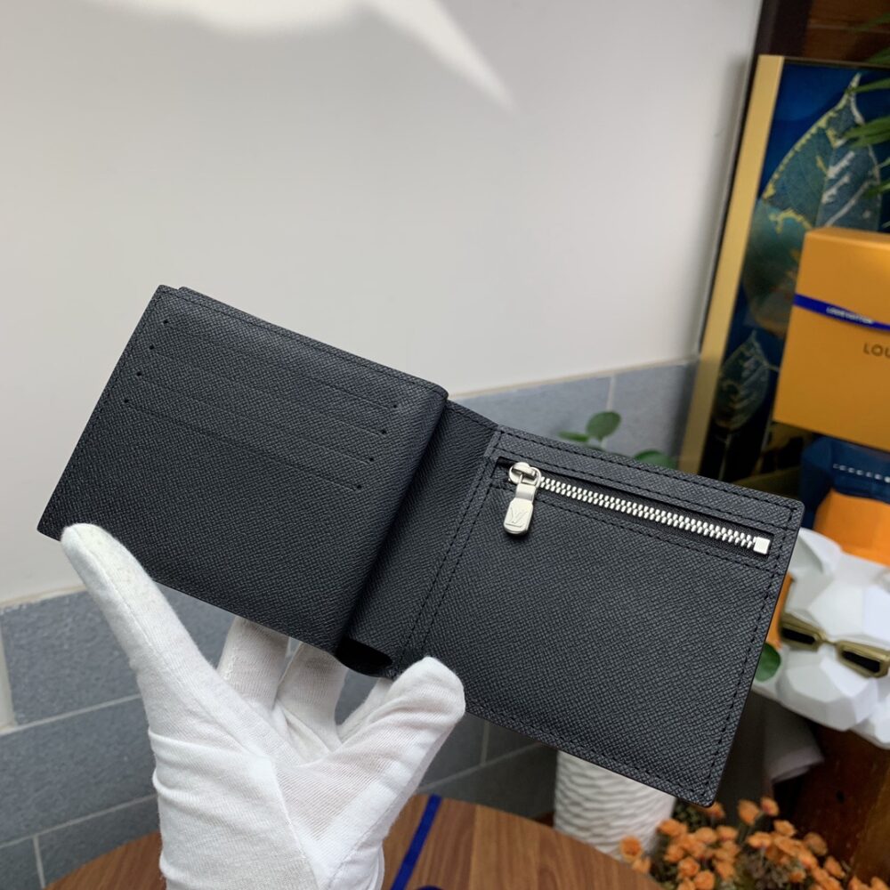 LOUIS VUITTON AMERIGO WALLET MONOGRAM CANVAS IN BLACK 11CM N60053 - Image 6
