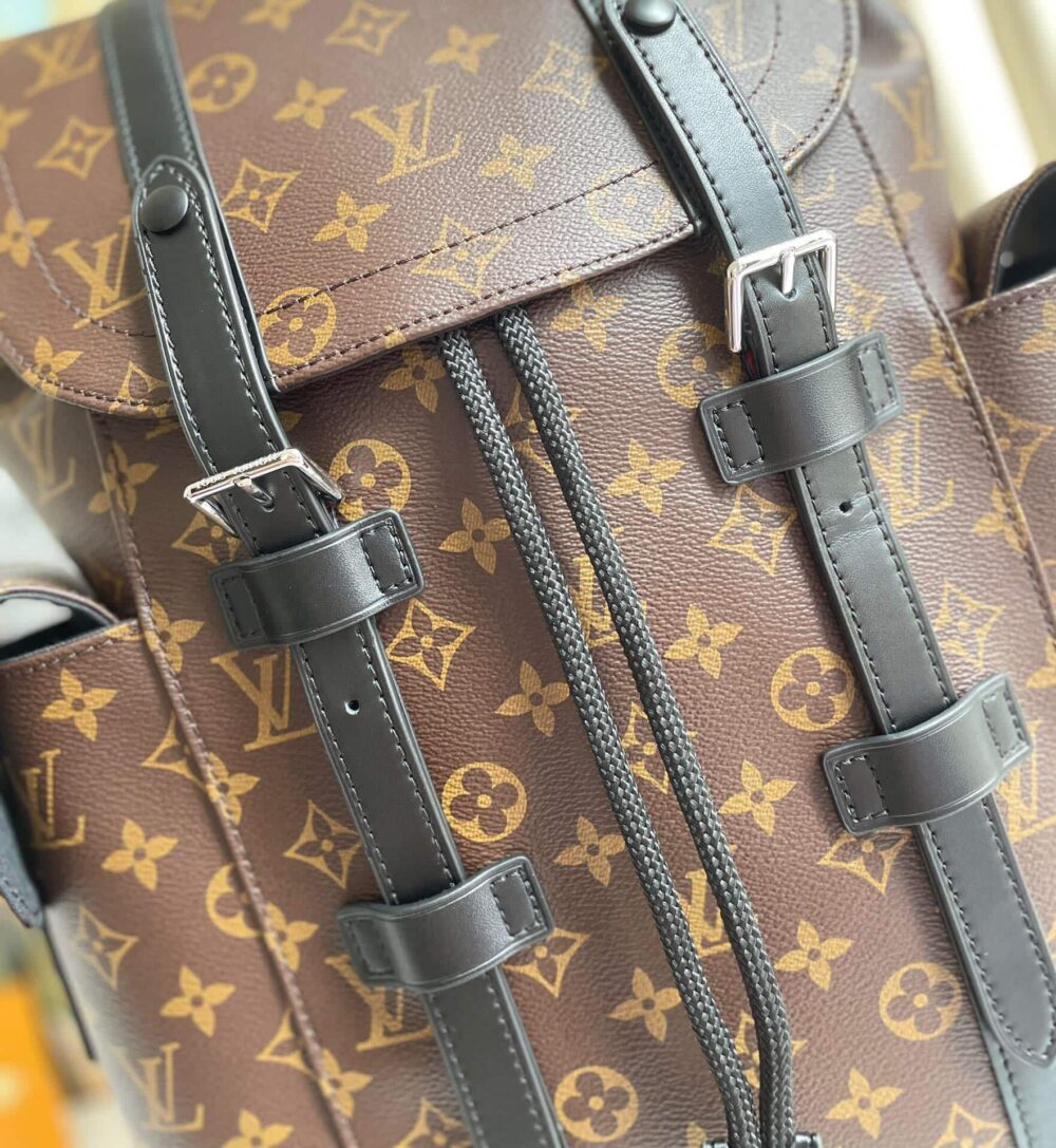LOUIS VUITTON CHRISTOPHER MM BACKPACK MONOGRAM MACASSAR BROWN 44CM M43735 - Image 8