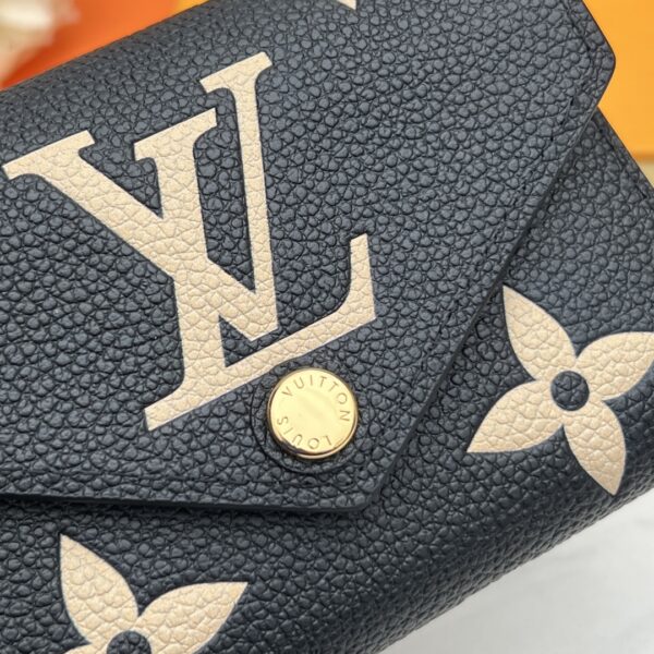 LOUIS VUITTON VICTORINE WALLET BLACK AND BEIGE 12CM M80968 - Image 6