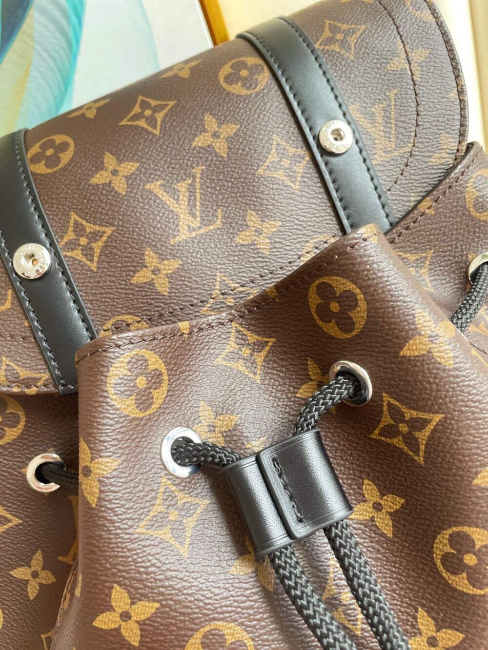 LOUIS VUITTON CHRISTOPHER MM BACKPACK MONOGRAM MACASSAR BROWN 44CM M43735 - Image 10