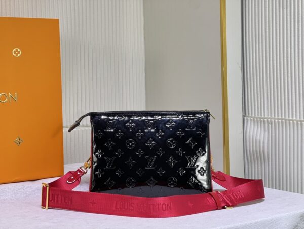 LOUIS VUITTON COUSSIN PM BAG BLACK RED 26CM - Image 6