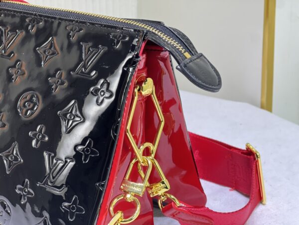 LOUIS VUITTON COUSSIN PM BAG BLACK RED 26CM - Image 4