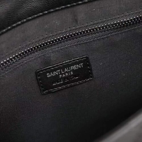 Alternative view of Saint Laurent Envelope Large Bag In Mix Matelassé Grain De Poudre Embossed Leather Black 31Cm 600166Bow981000