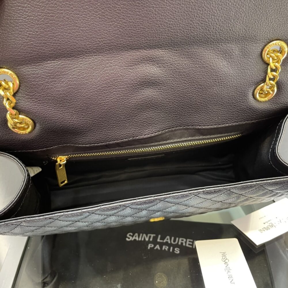 SAINT LAURENT ENVELOPE CHAIN BAG IN MIX MATELASSE GRAIN DE POUDRE EMBOSSED LEATHER 31CM - Image 6